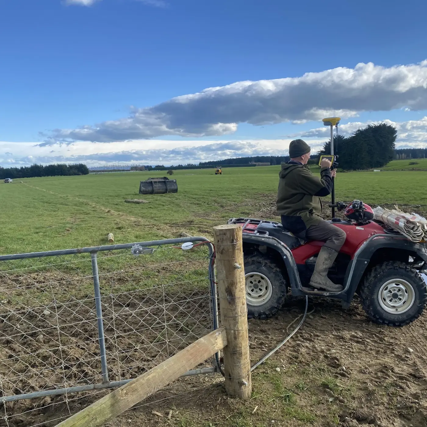 Mapped farm site prepared for contractor stake-out