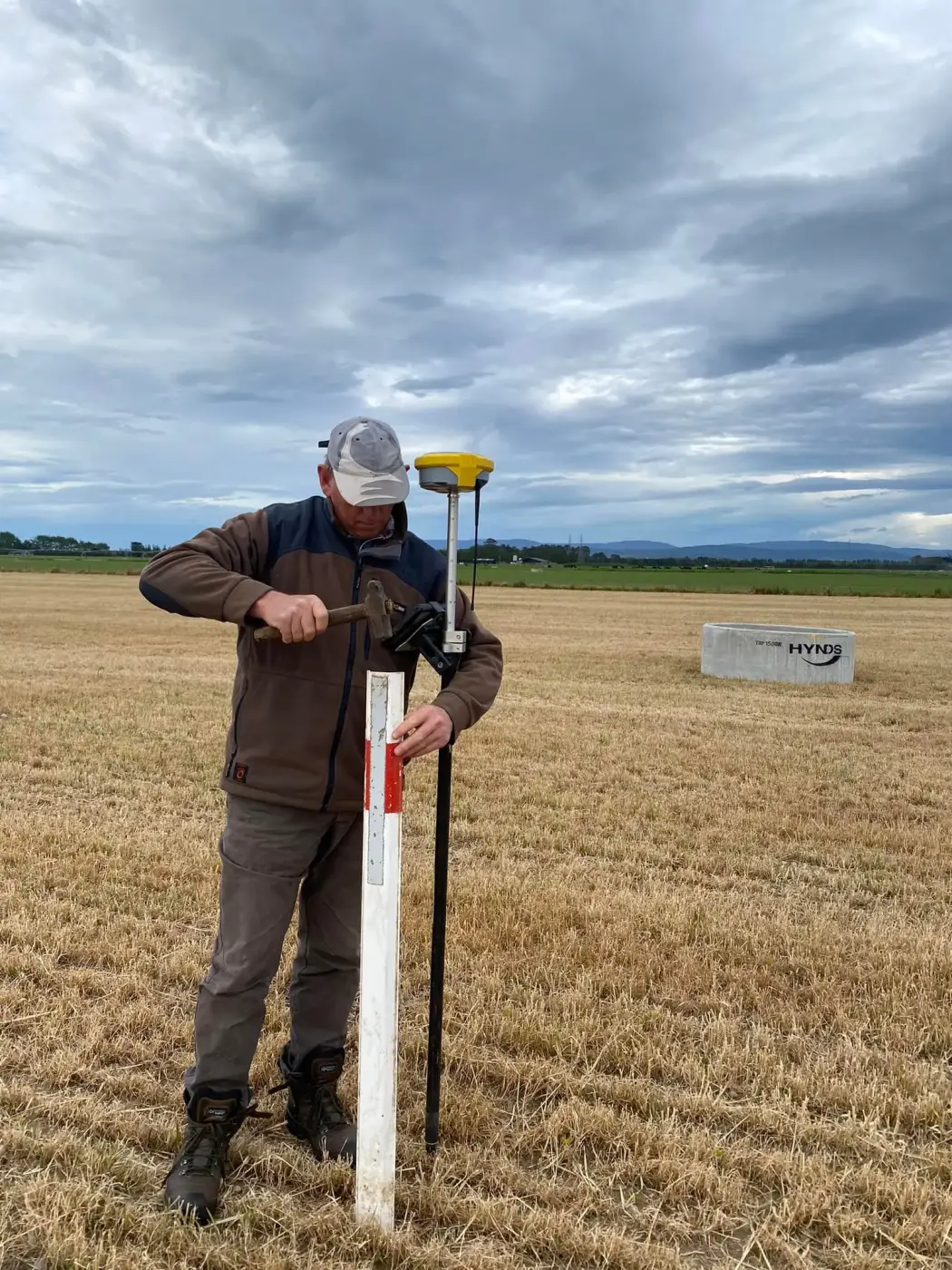 Survey data mapped across a group of rural paddocks